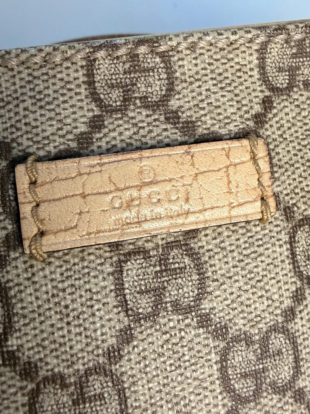 Gucci Monogram Canvas Mini Tote/Handbag with COA